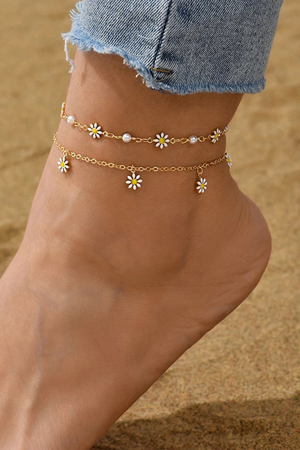🌊Ocean Petal Anklet🌼