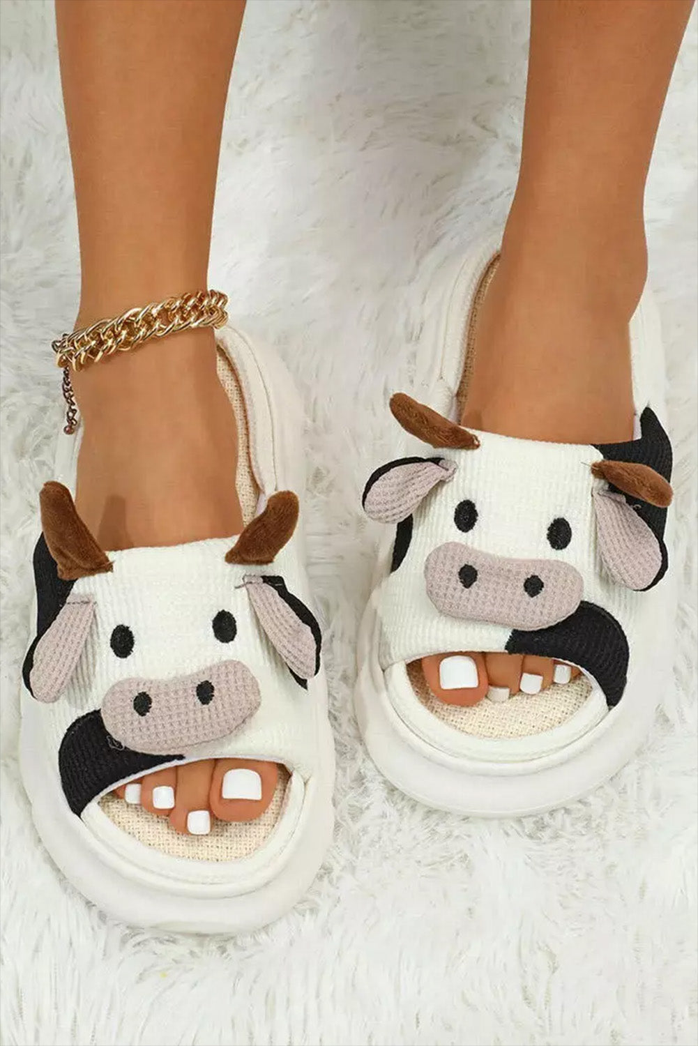 🌊 Coastal Moo Slippers🐄