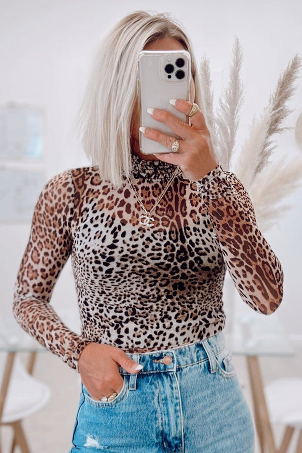 🤎Sandy Cove Leopard Mesh Bodysuit🏝️