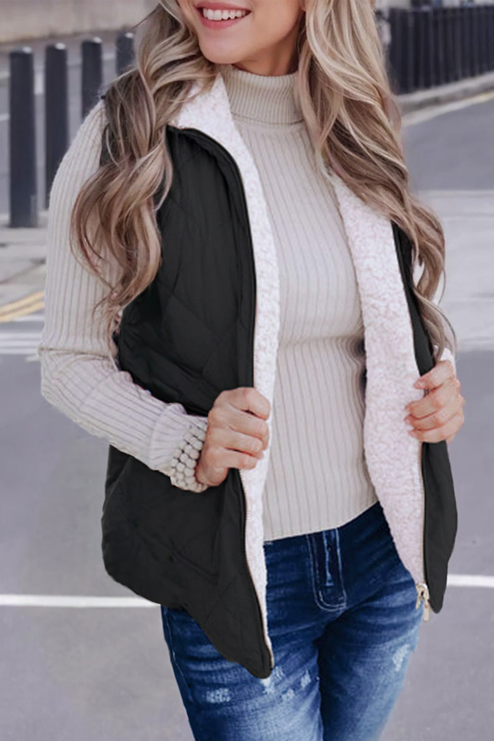 💗Blush Tide Quilted Vest🌊