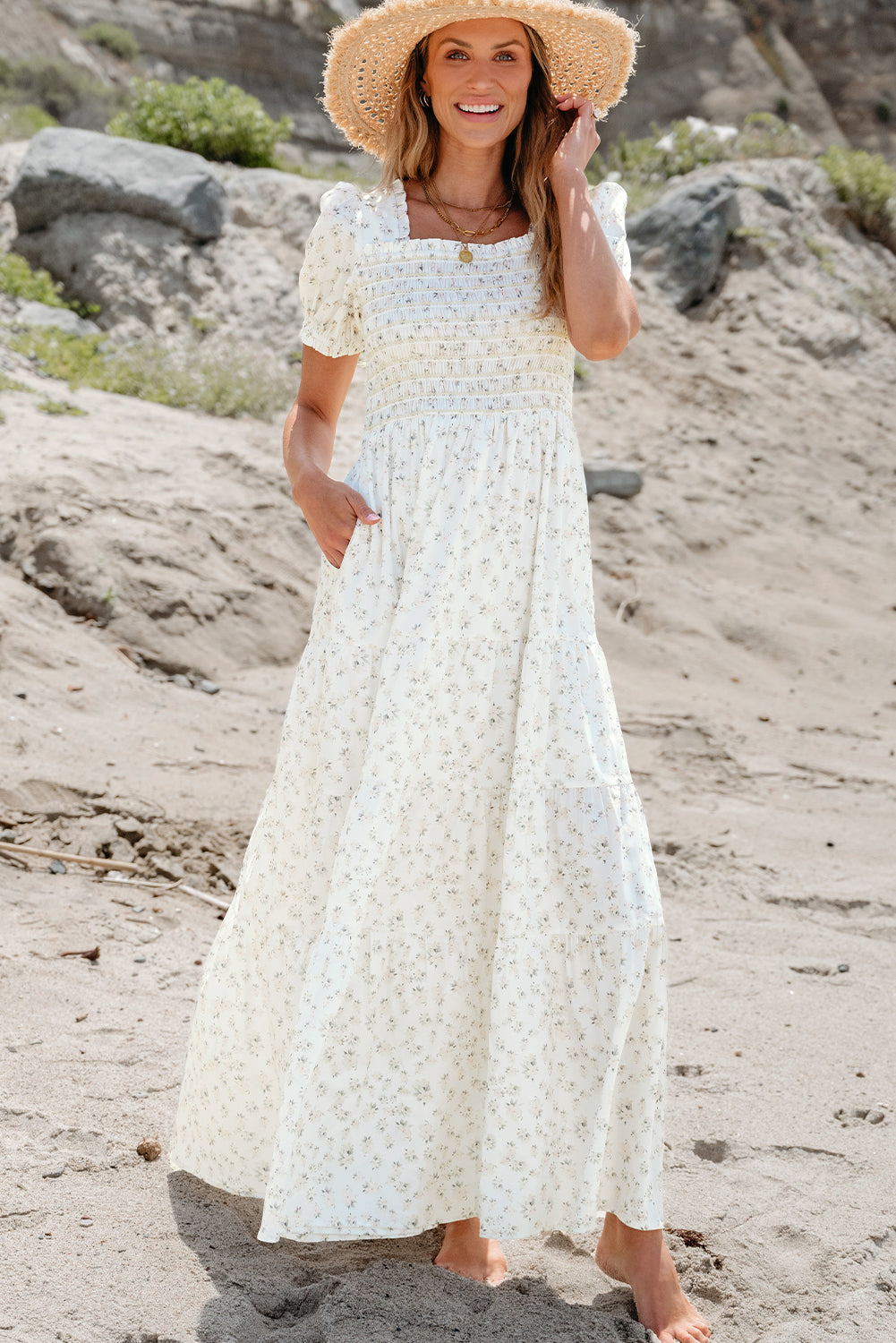 🌊Ocean Bloom Maxi Dress🌸