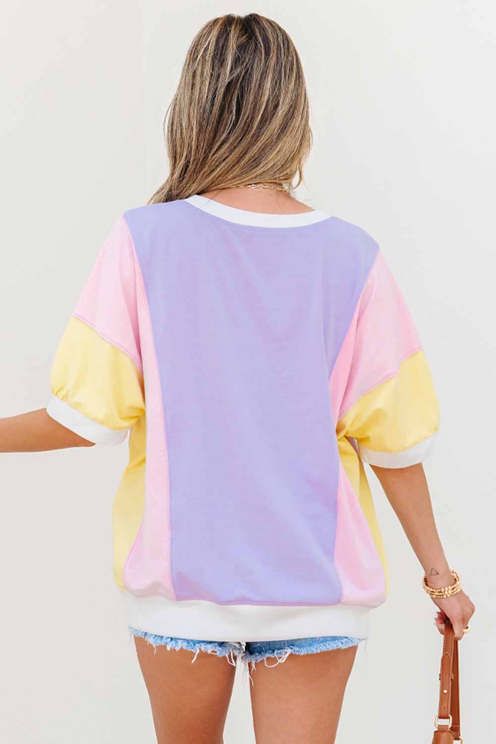 💜Lavender Tide Colorblock Tee🌊