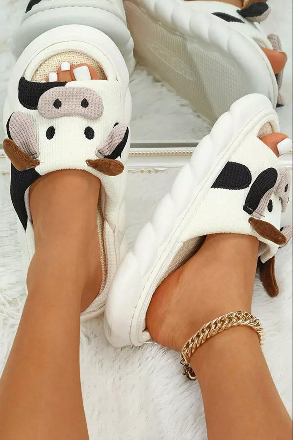 🌊 Coastal Moo Slippers🐄