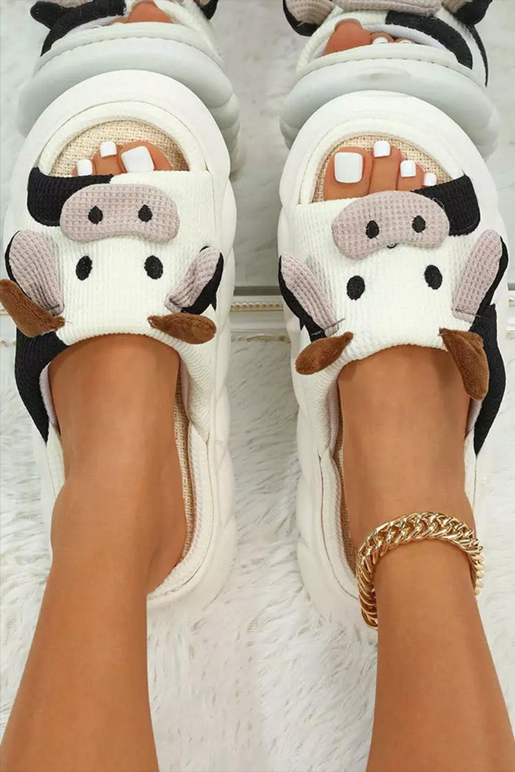 🌊 Coastal Moo Slippers🐄