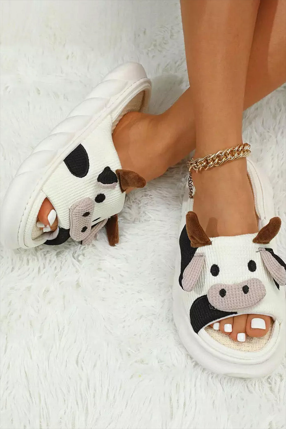 🌊 Coastal Moo Slippers🐄